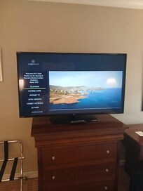 The customised tv remains there for the whole 10 nights