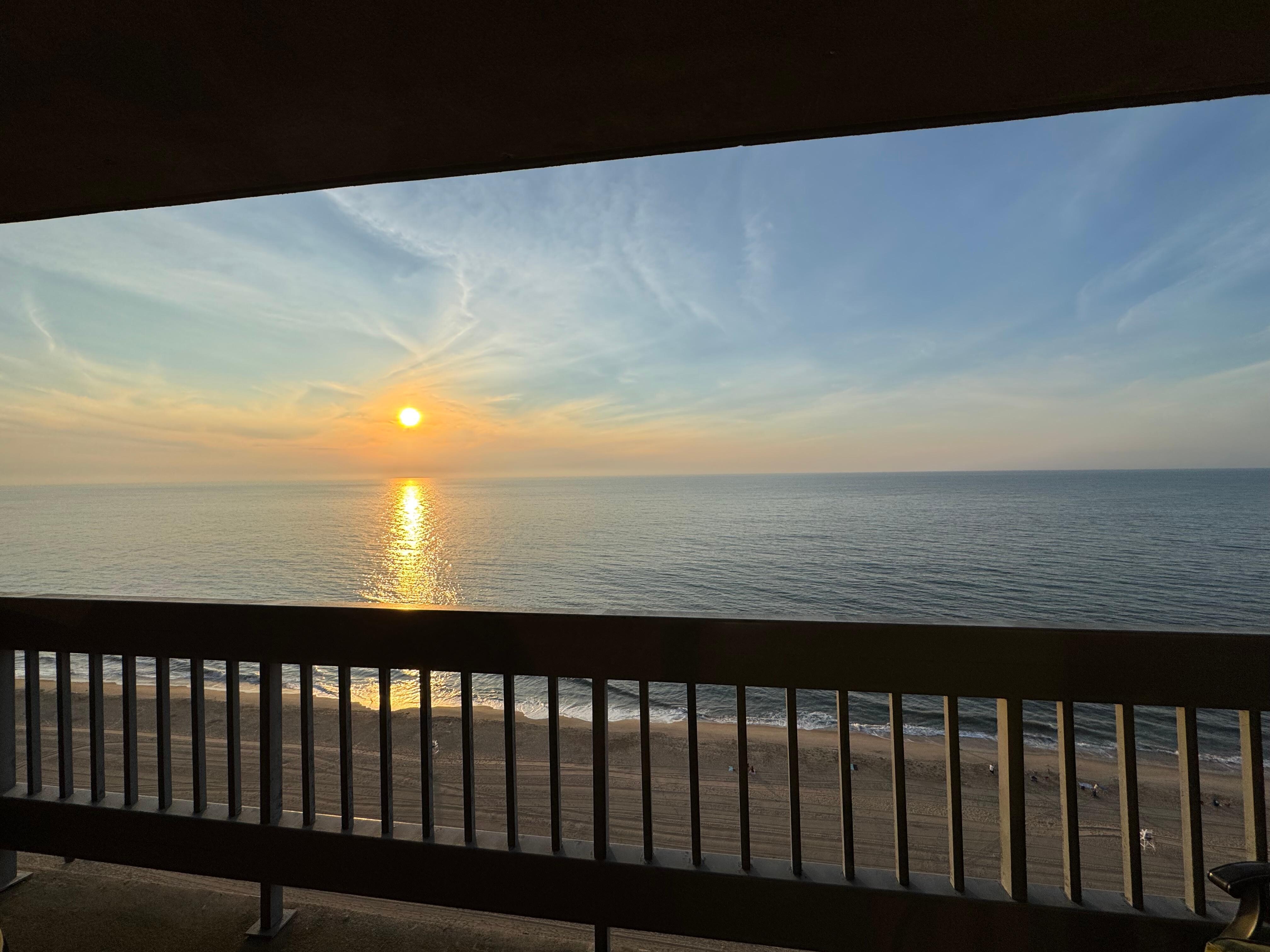 Sunrise on the balcony