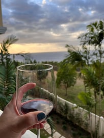 A view from the balcony