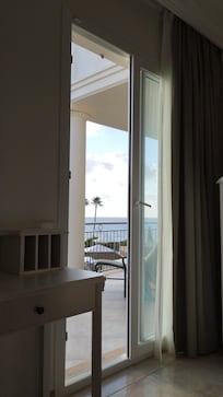 Zimmerausblick aus dem Bett