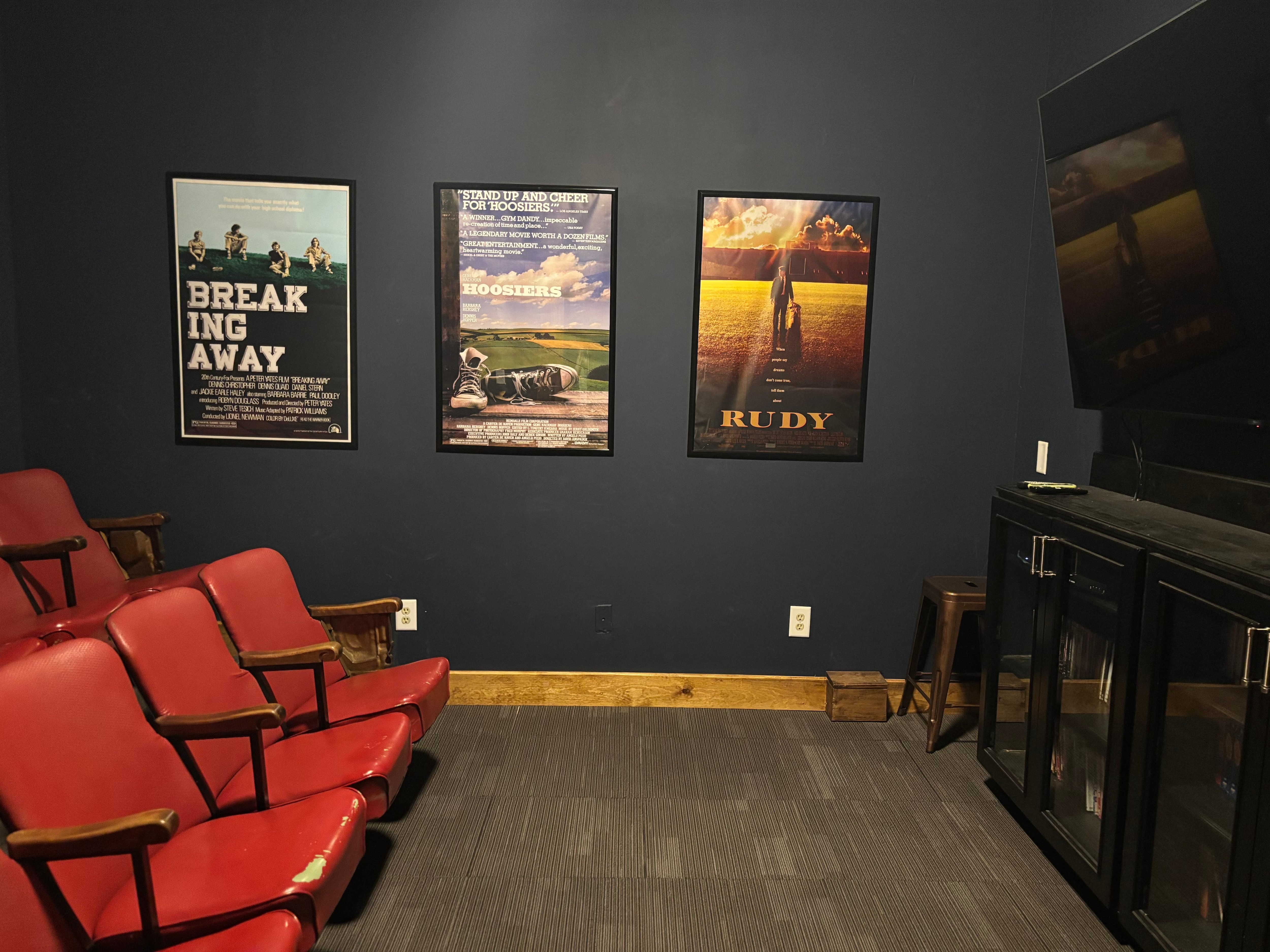 Theater displaying “Hoosier” movie posters 