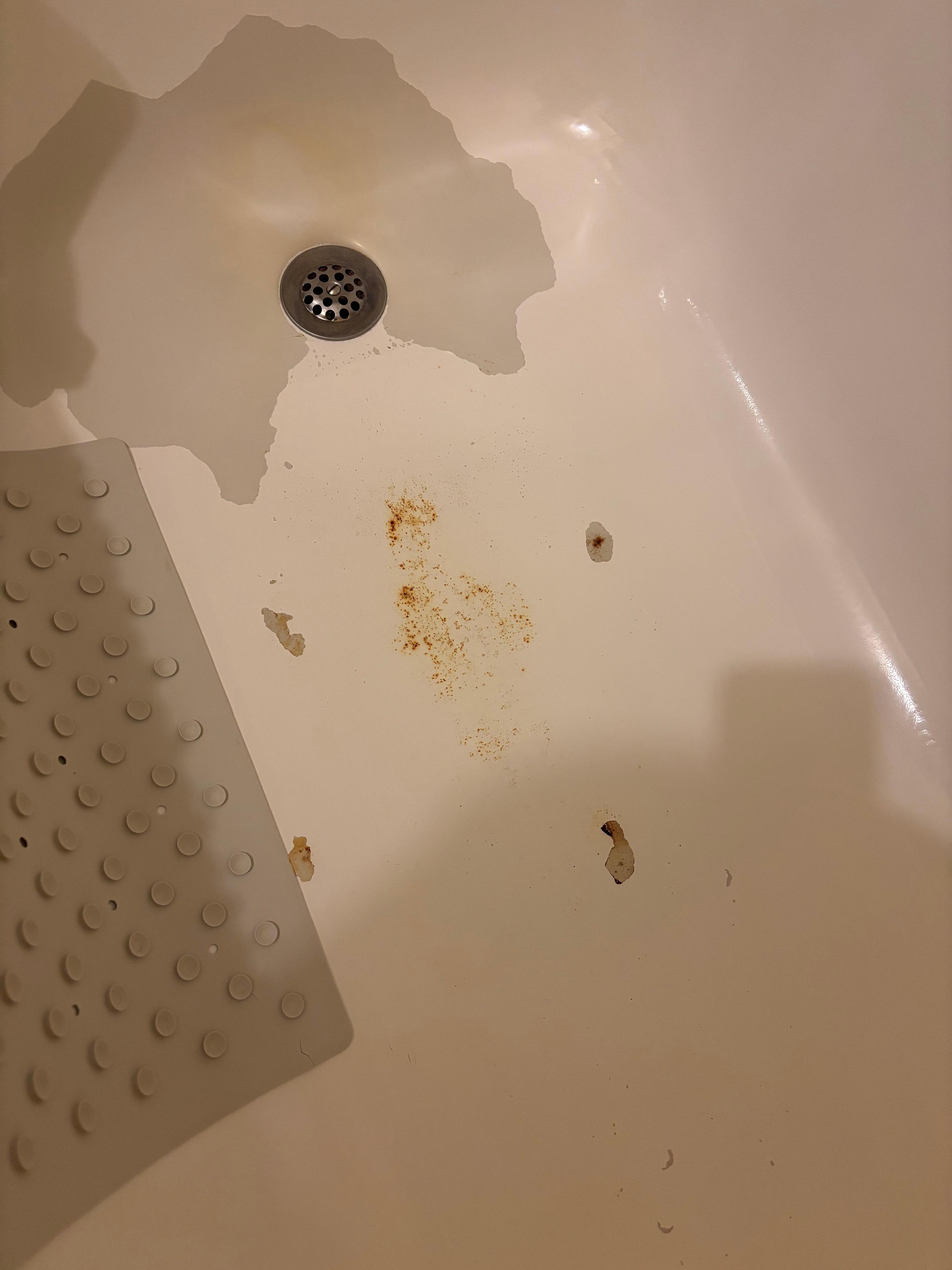 Blood in tub?
