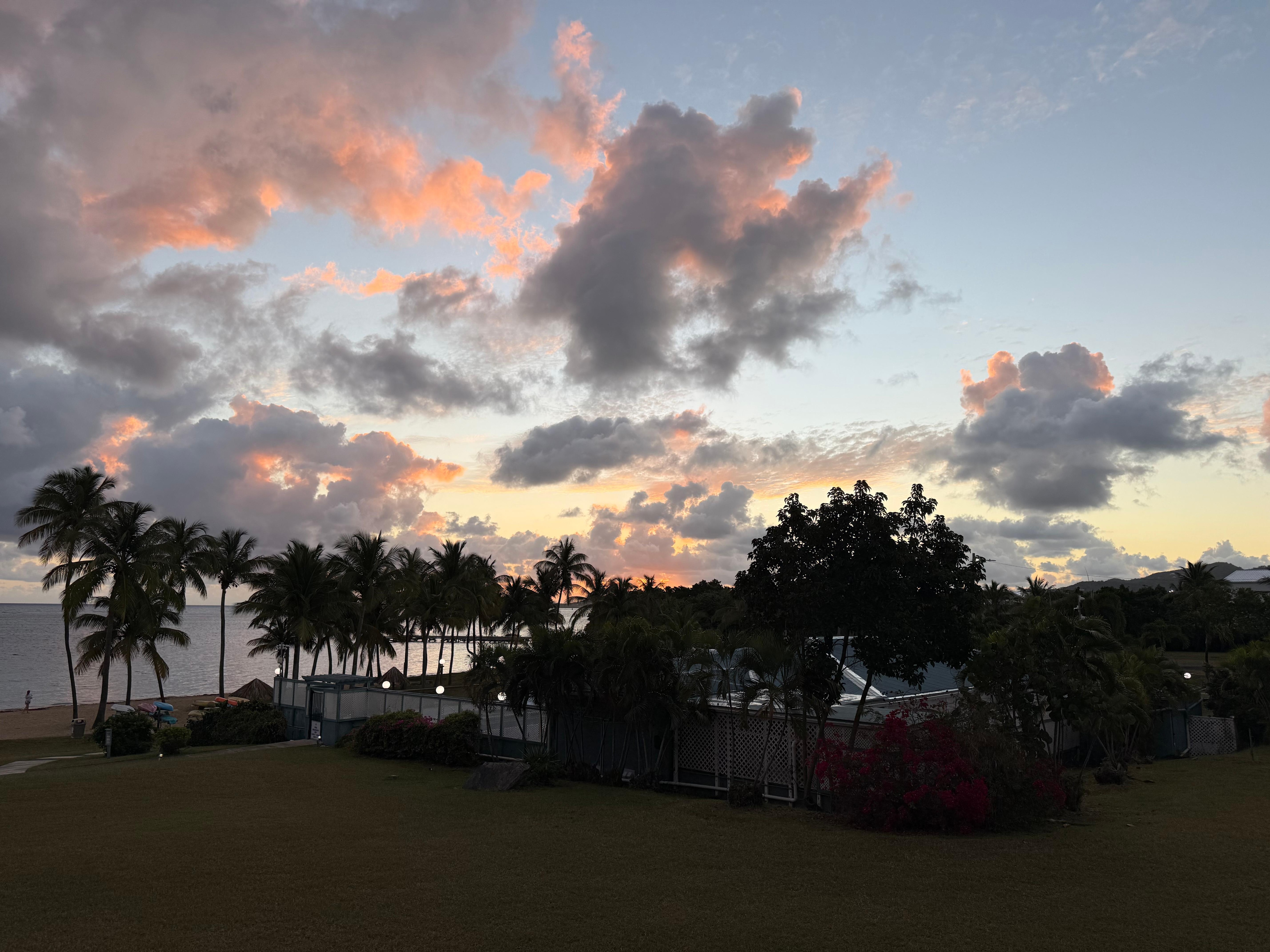 Sunrise view from the outdoor patio