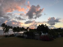 Sunrise view from the outdoor patio