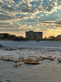 From the beach looking towards the hotel