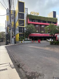The front of the hotel