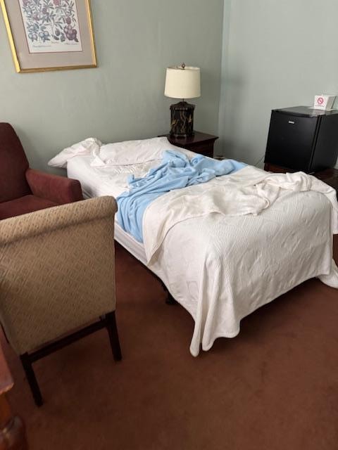 twin bed in complete separate room from double bed, each with a door leading directly to the hallway