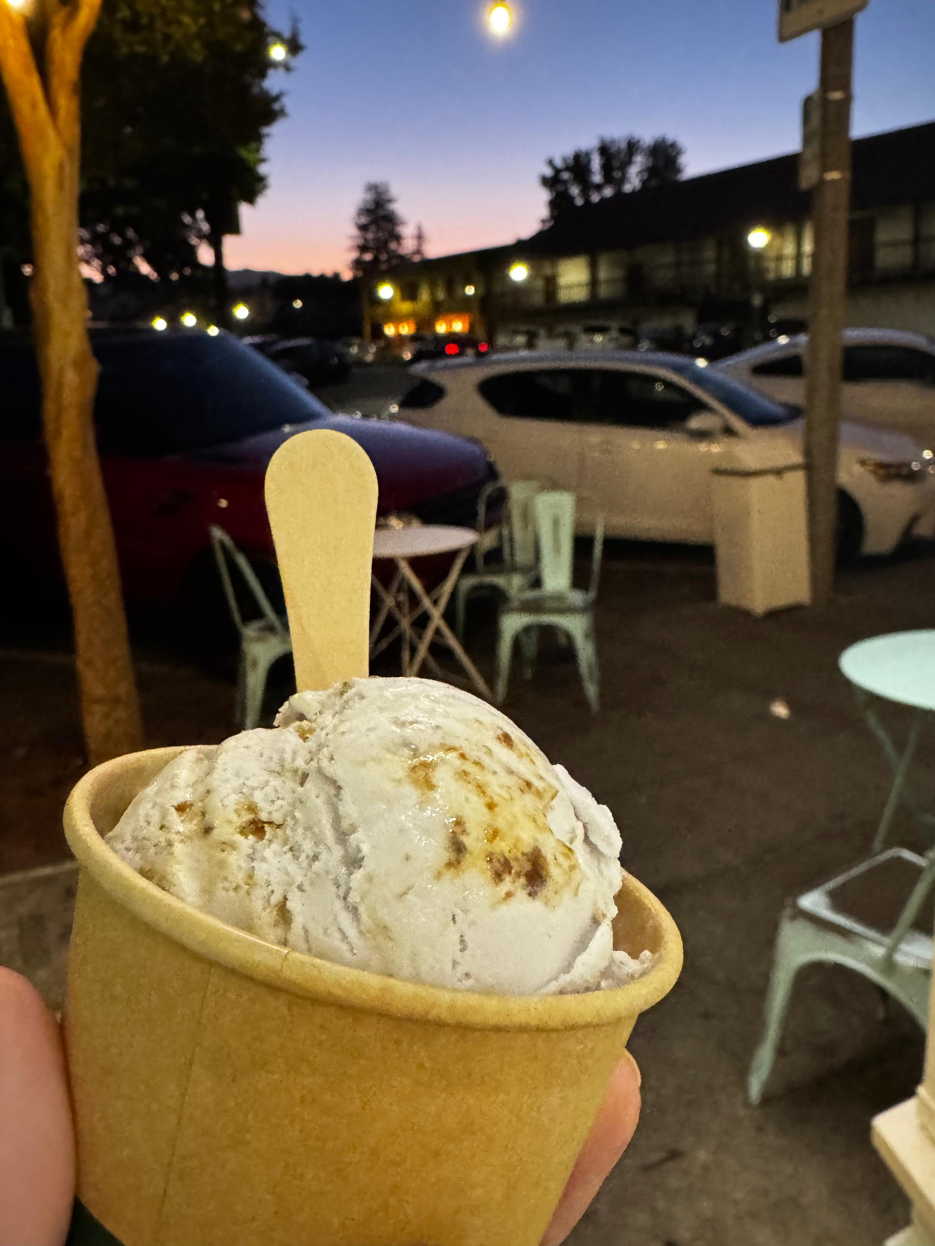 Yummy Ice Cream Shop in the Square