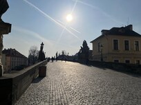 Charles bridge after an early breakfast