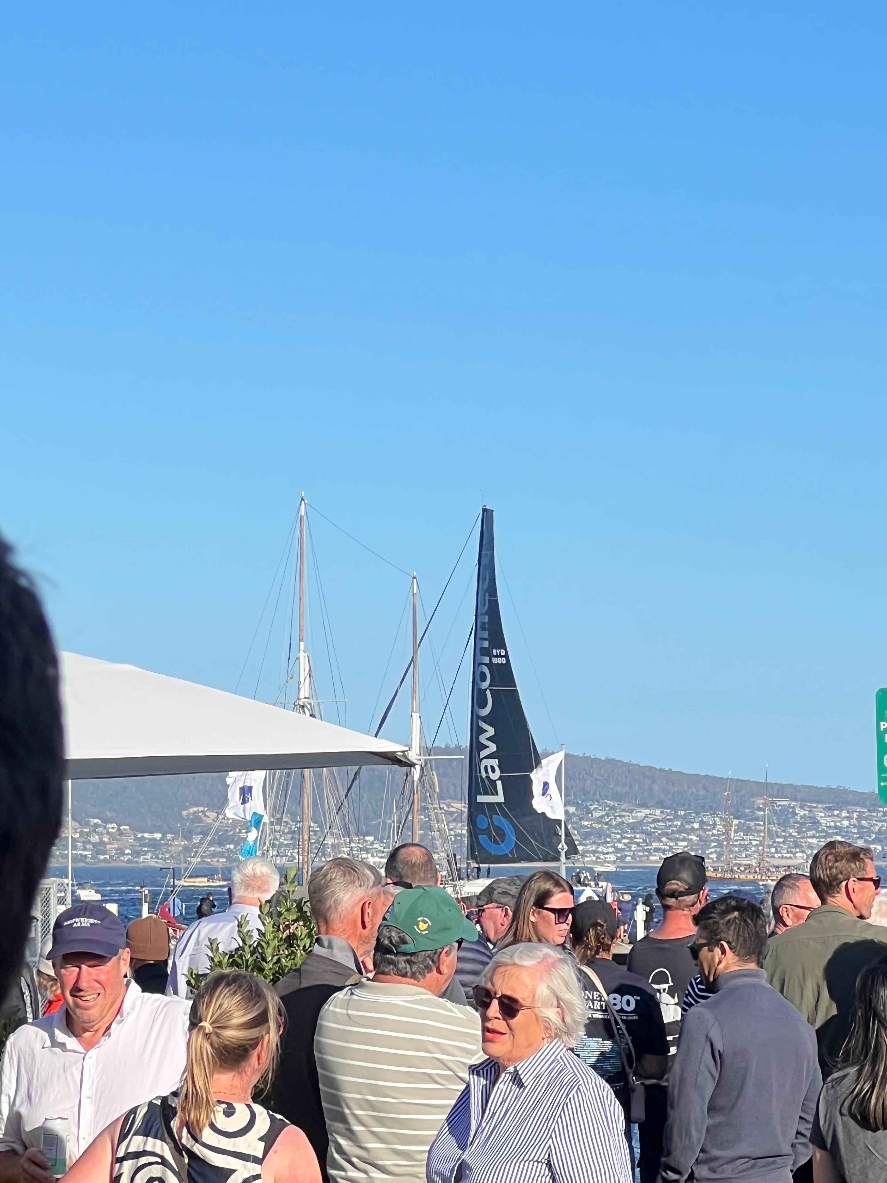 As the boats came into Hobart re Sydney to Hobart race 