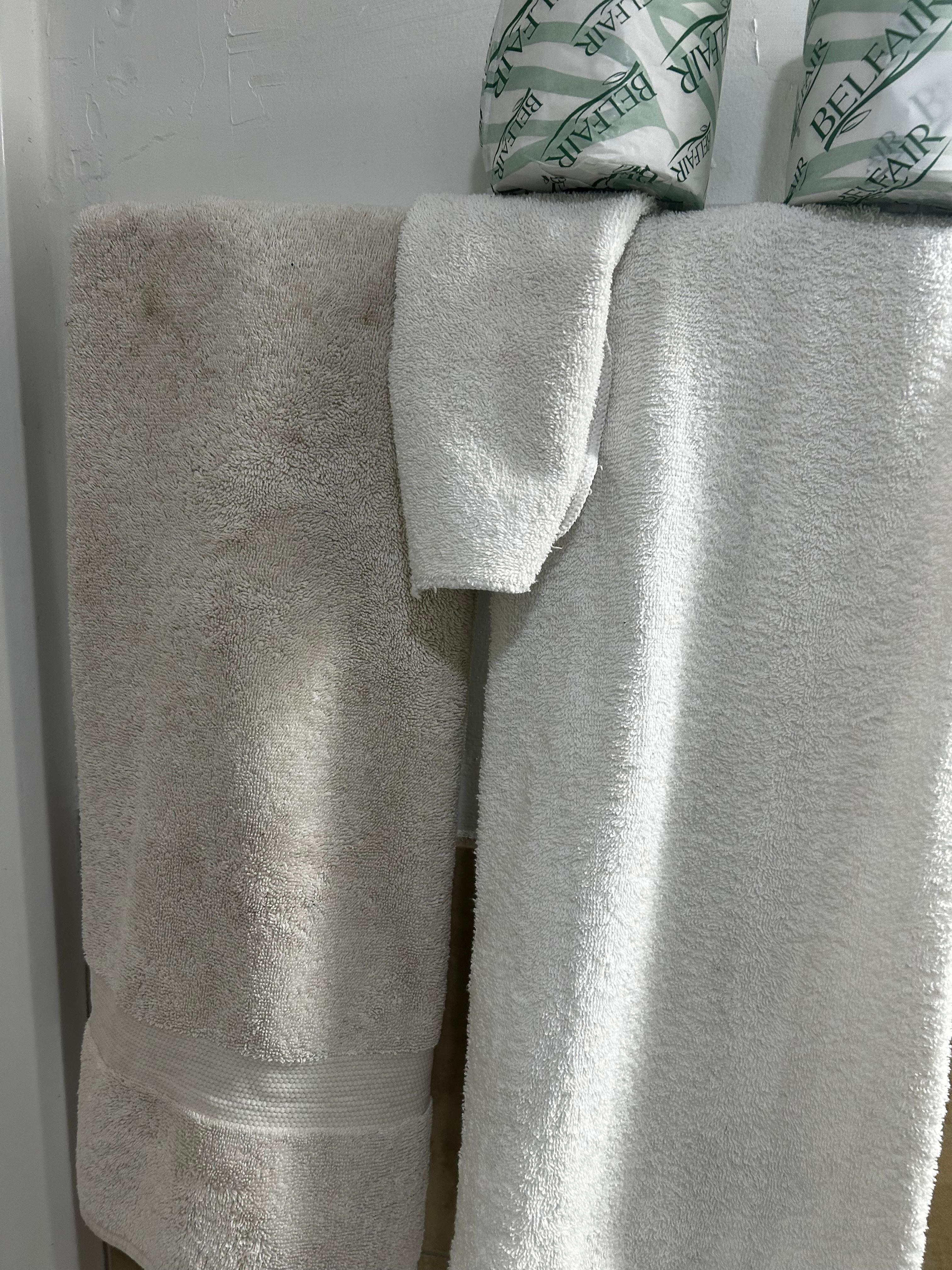 The opposite of clean white towels.