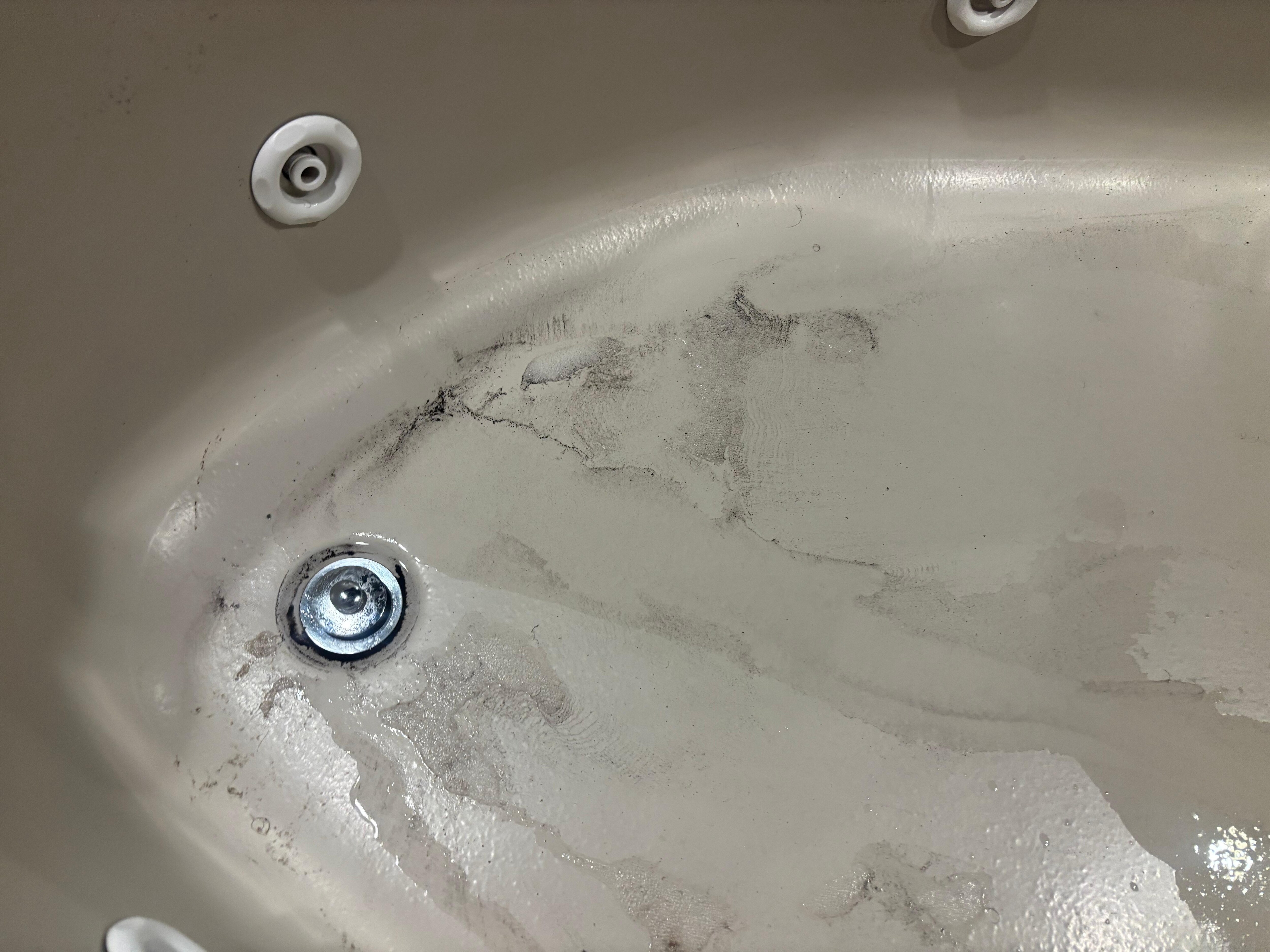 Black contamination in water in Jacuzzi 