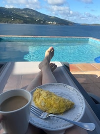 Pool at breakfast time