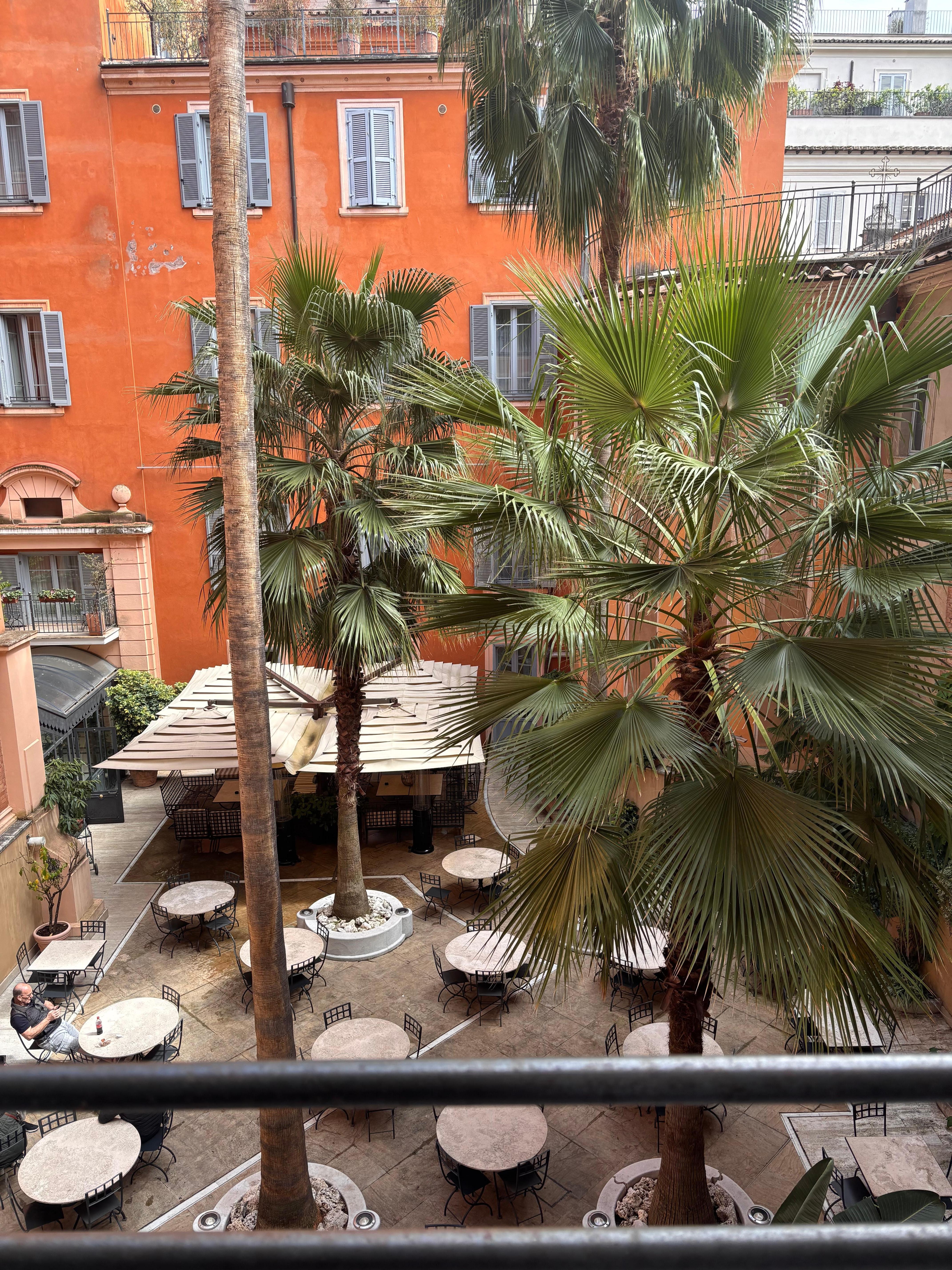 This is the view from our room over the courtyard