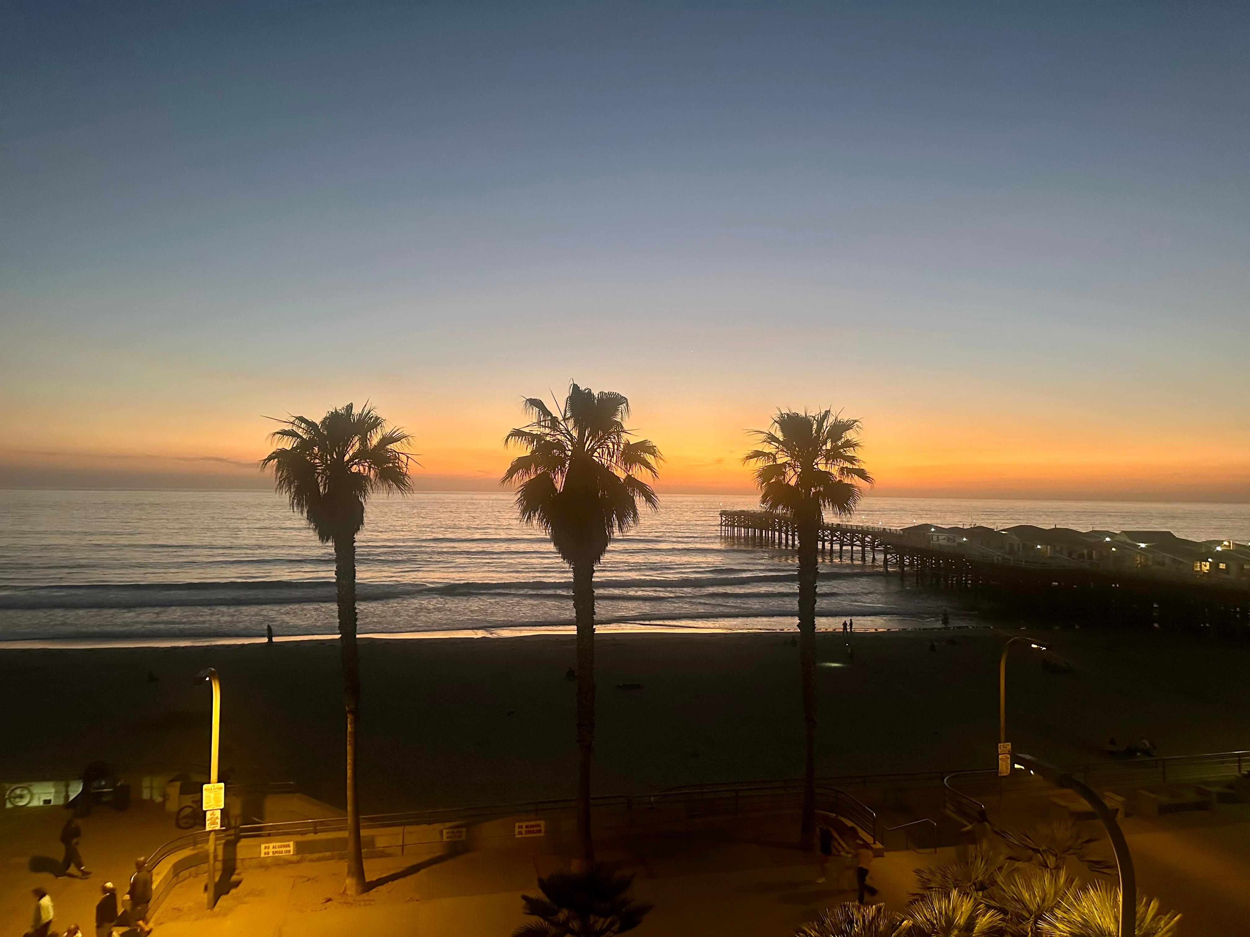 View from balcony towards crystal pier 