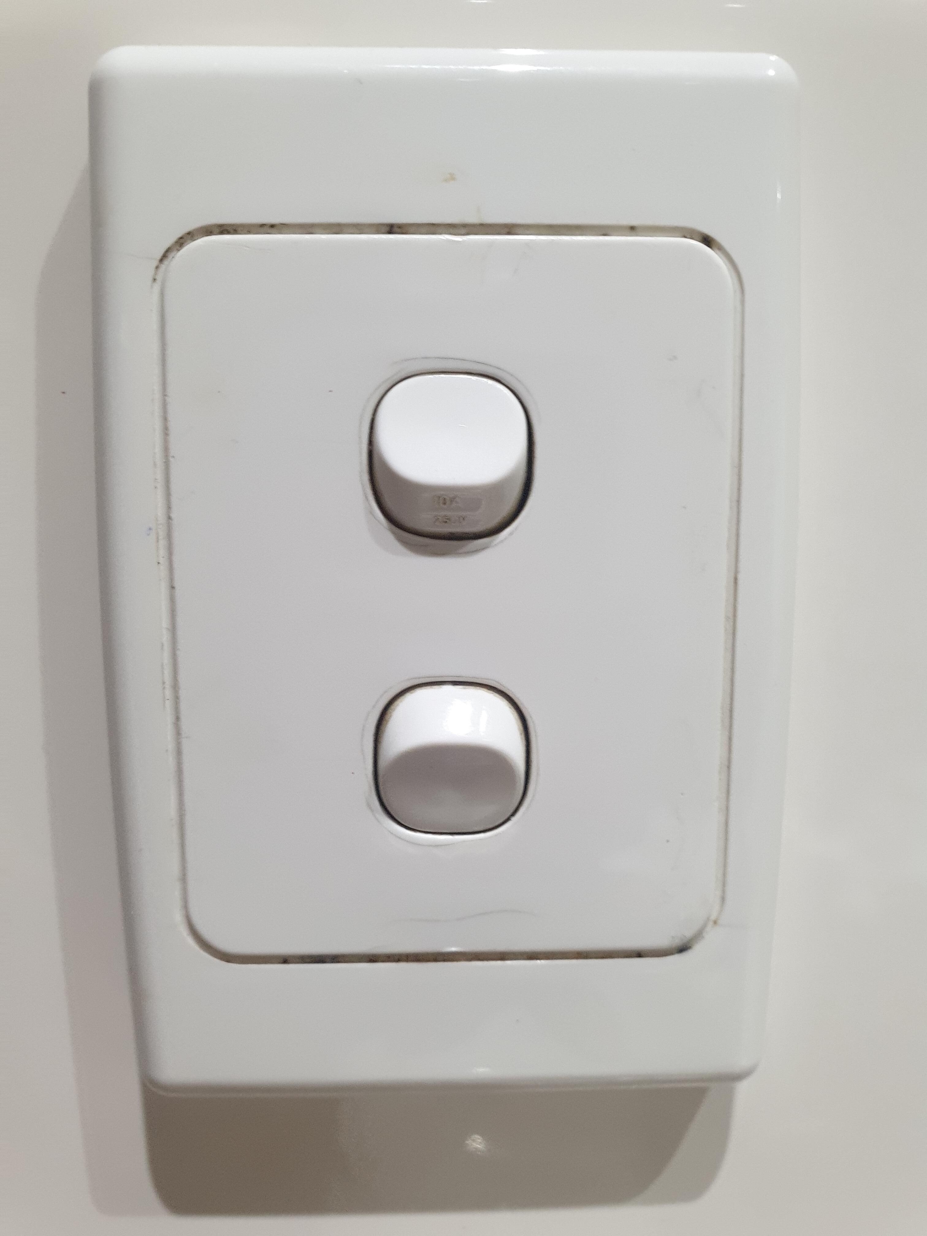 Black dirt around switched