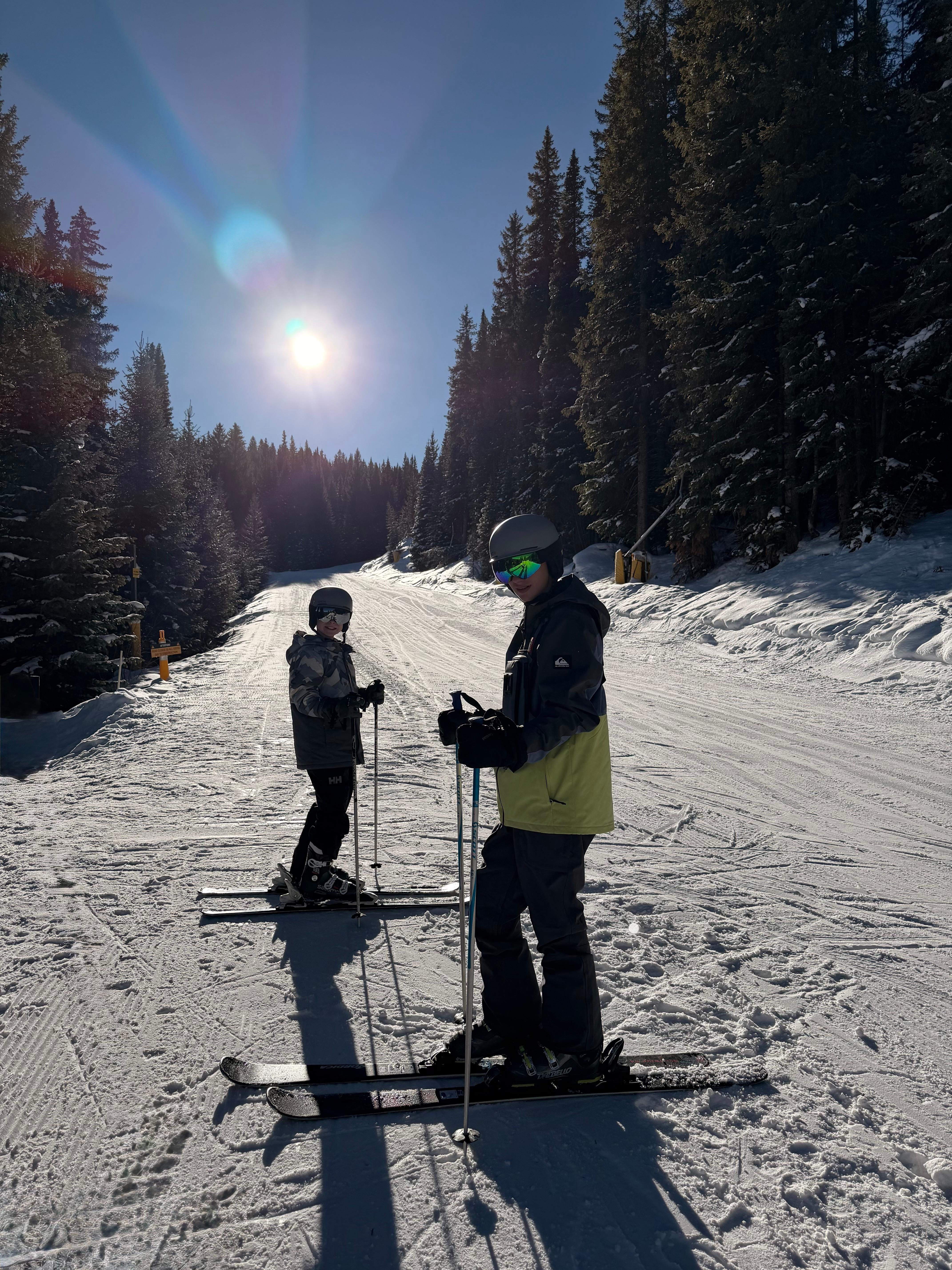 Take an elevator to the fifth floor and walk out to this run that takes you right to the base and gondola. 