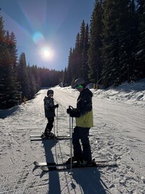 Take an elevator to the fifth floor and walk out to this run that takes you right to the base and gondola.