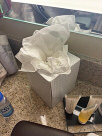 Tissues look to be used or just shoved back in.