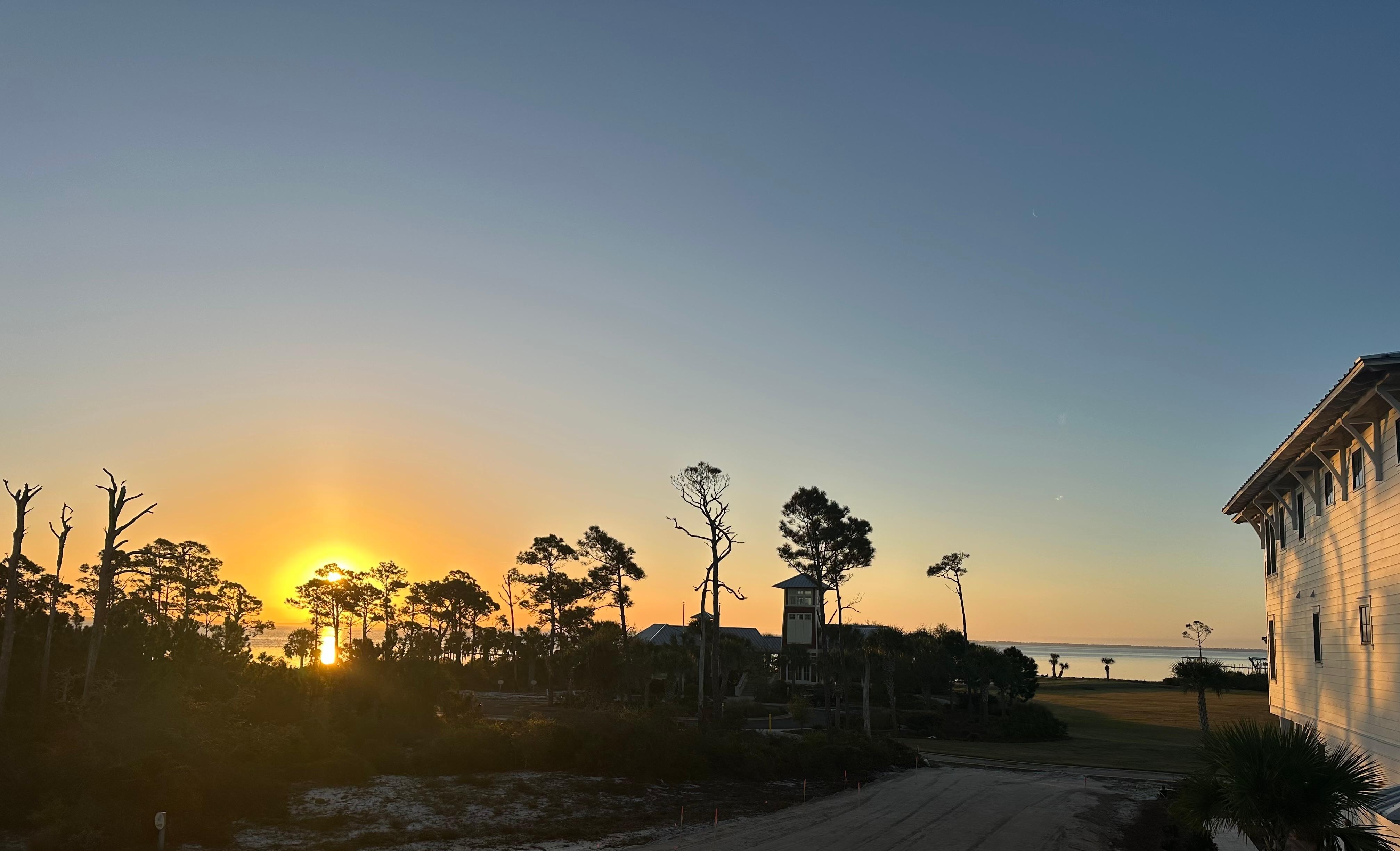 Sunrise from deck