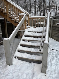 1 of the stairwells - not cleaned - treacherous