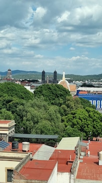 Esta es la maravillosa vista hacia el centro de la ciudad