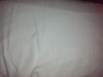 Pillows with stains