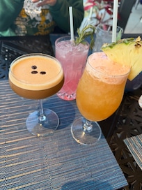 Drinks at the resort restaurant