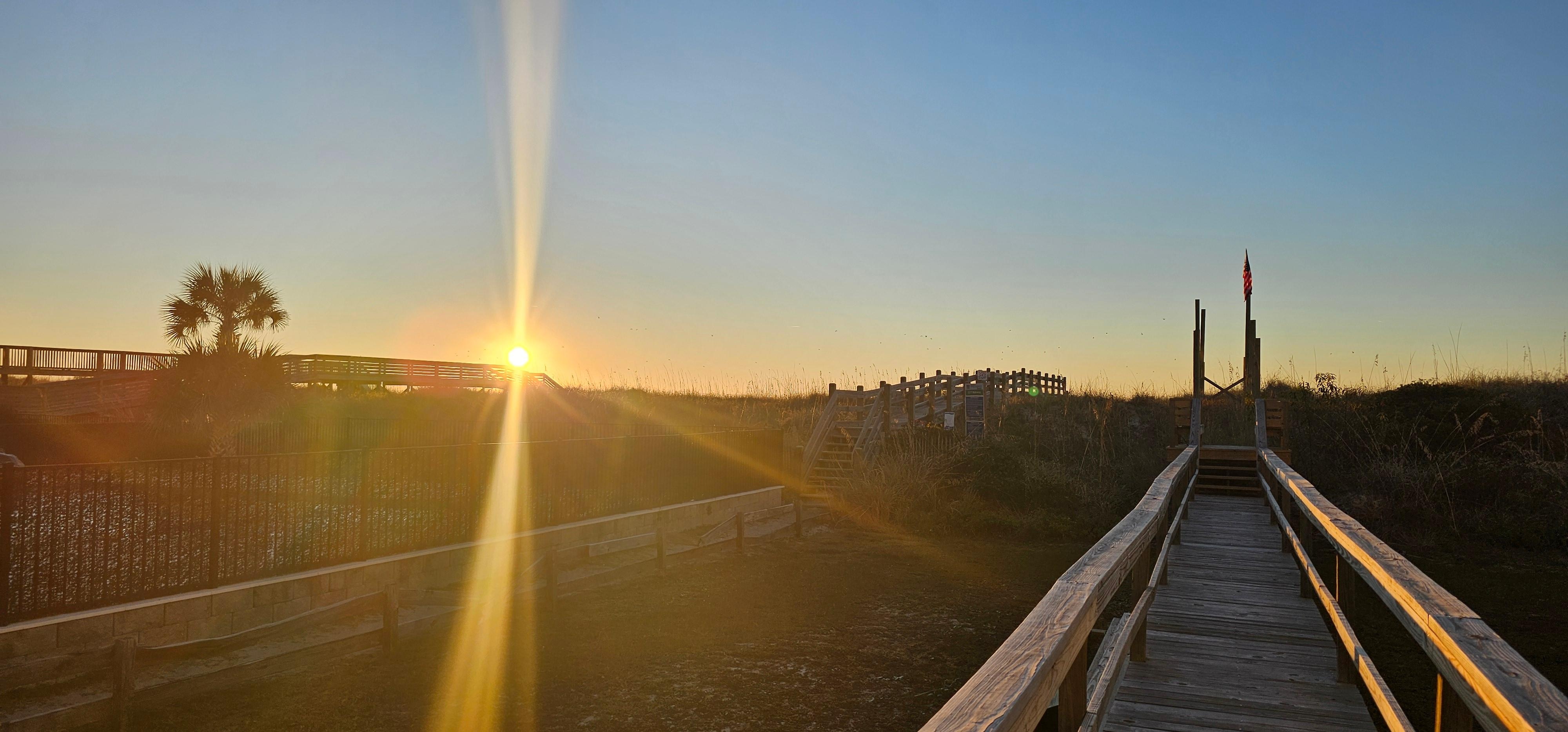 Boardwalk that goes to the dune, you will habe to use the public boardwalk 