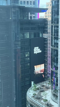 A closer look at One Times Square.