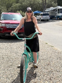 Rented a bike to ride down the Bob Jones Trail to the Beach.