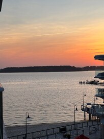 Sunset as seen from the balcony.