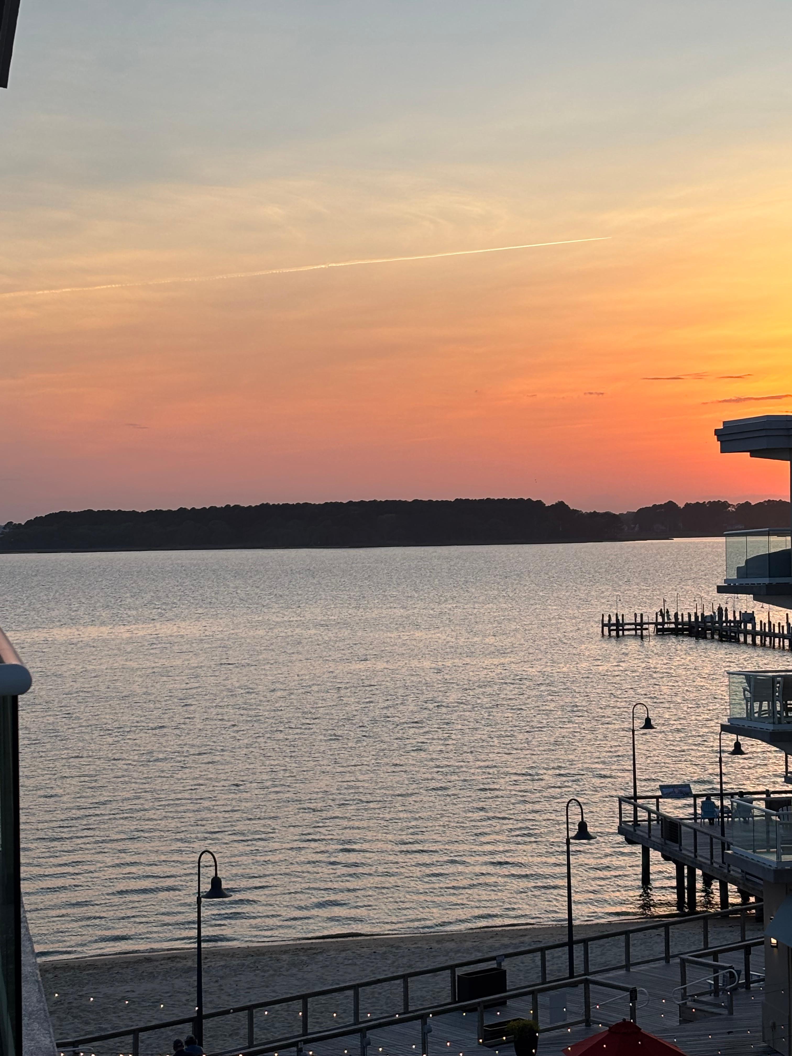 Sunset as seen from the balcony. 
