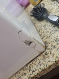 Broke sink