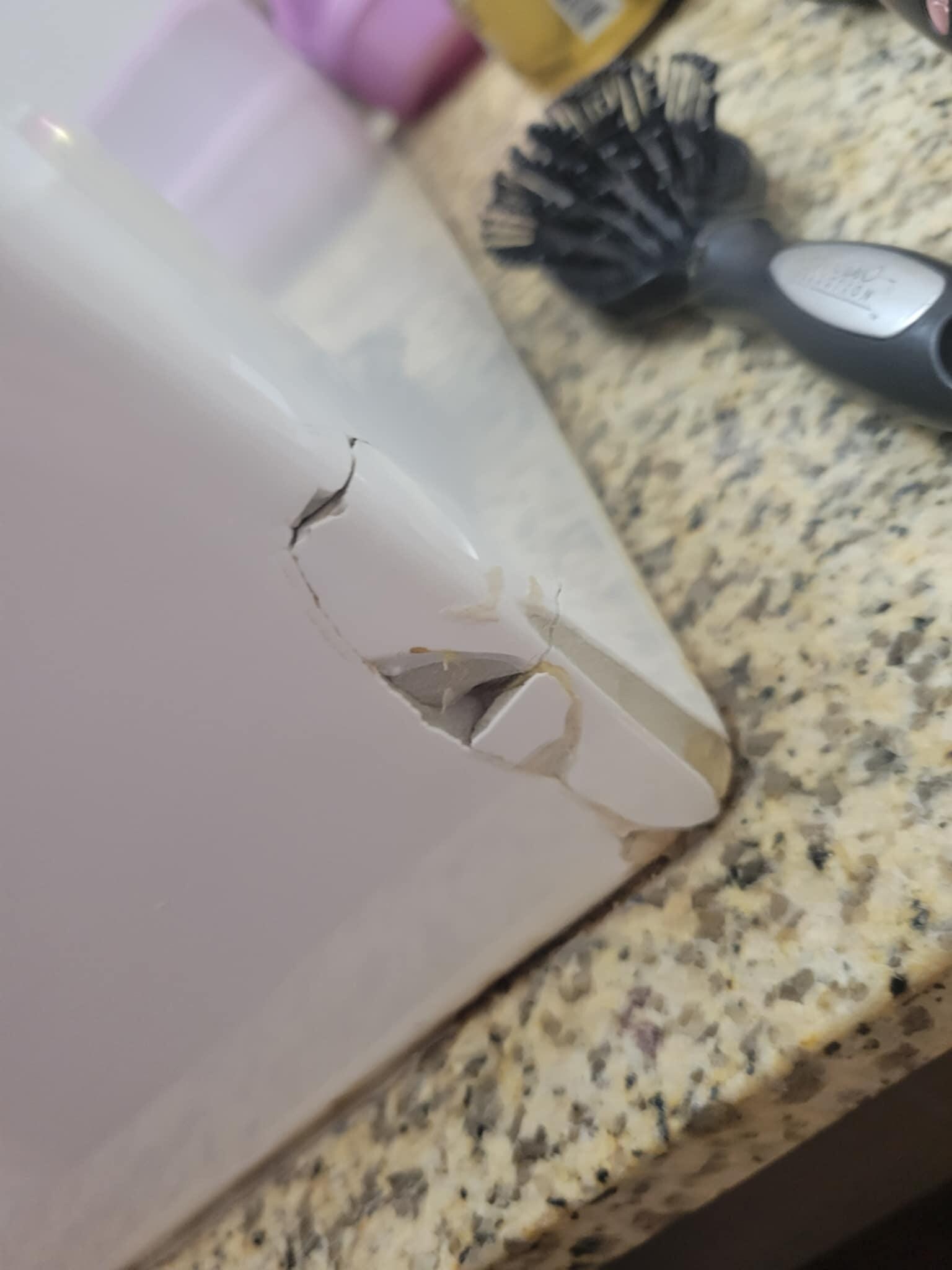 Broke sink