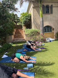 So fun to have a yoga instructor come to Cin Cin for a private lesson (and we followed that with private massages at the house).