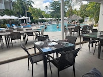 Poolside dining