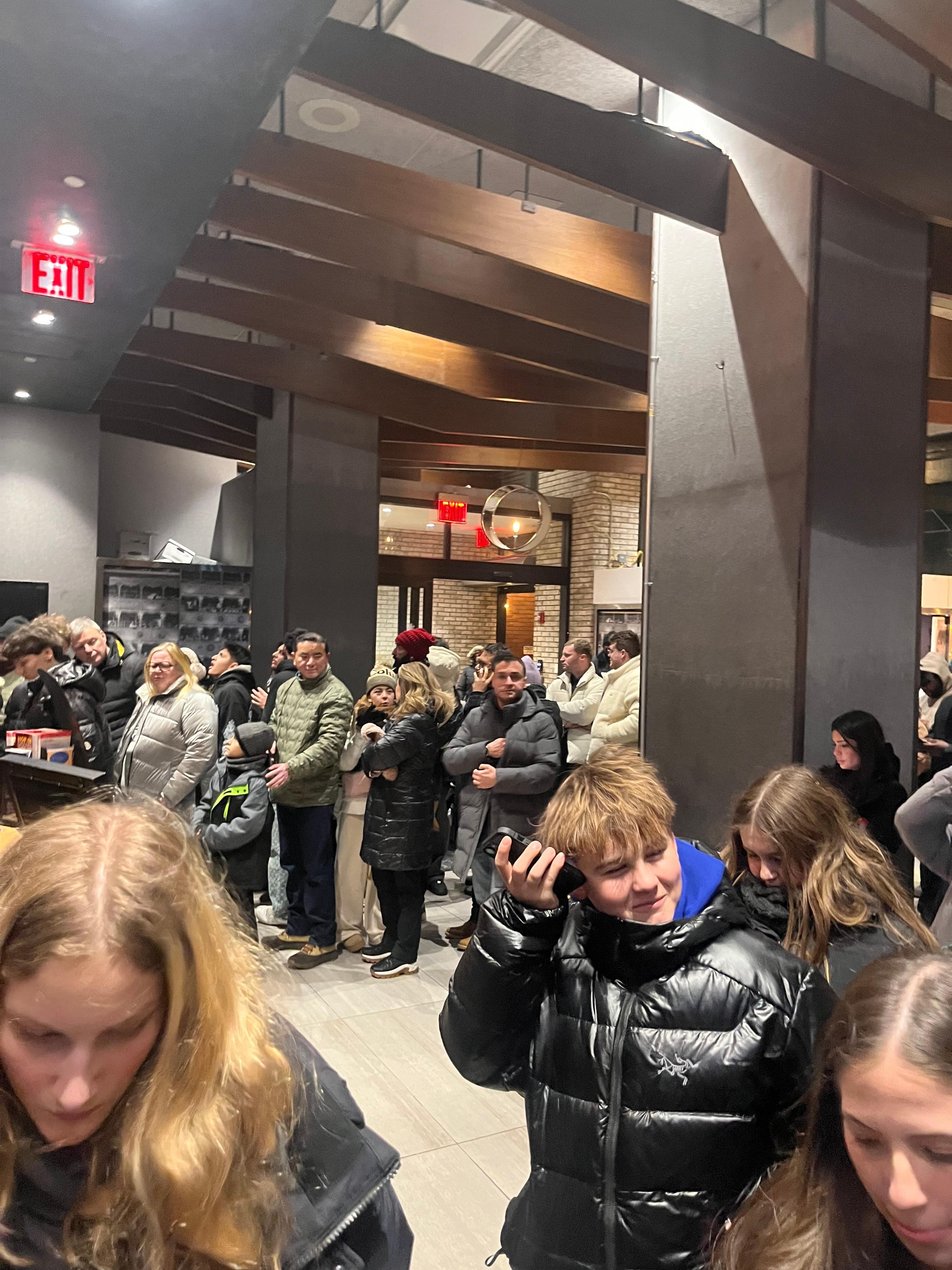 No disclosure that you need to be 21 to get up to that bar. 50% of the elevators are dedicated at night to the bar. And the lobby was packed like this almost every hour of the day.