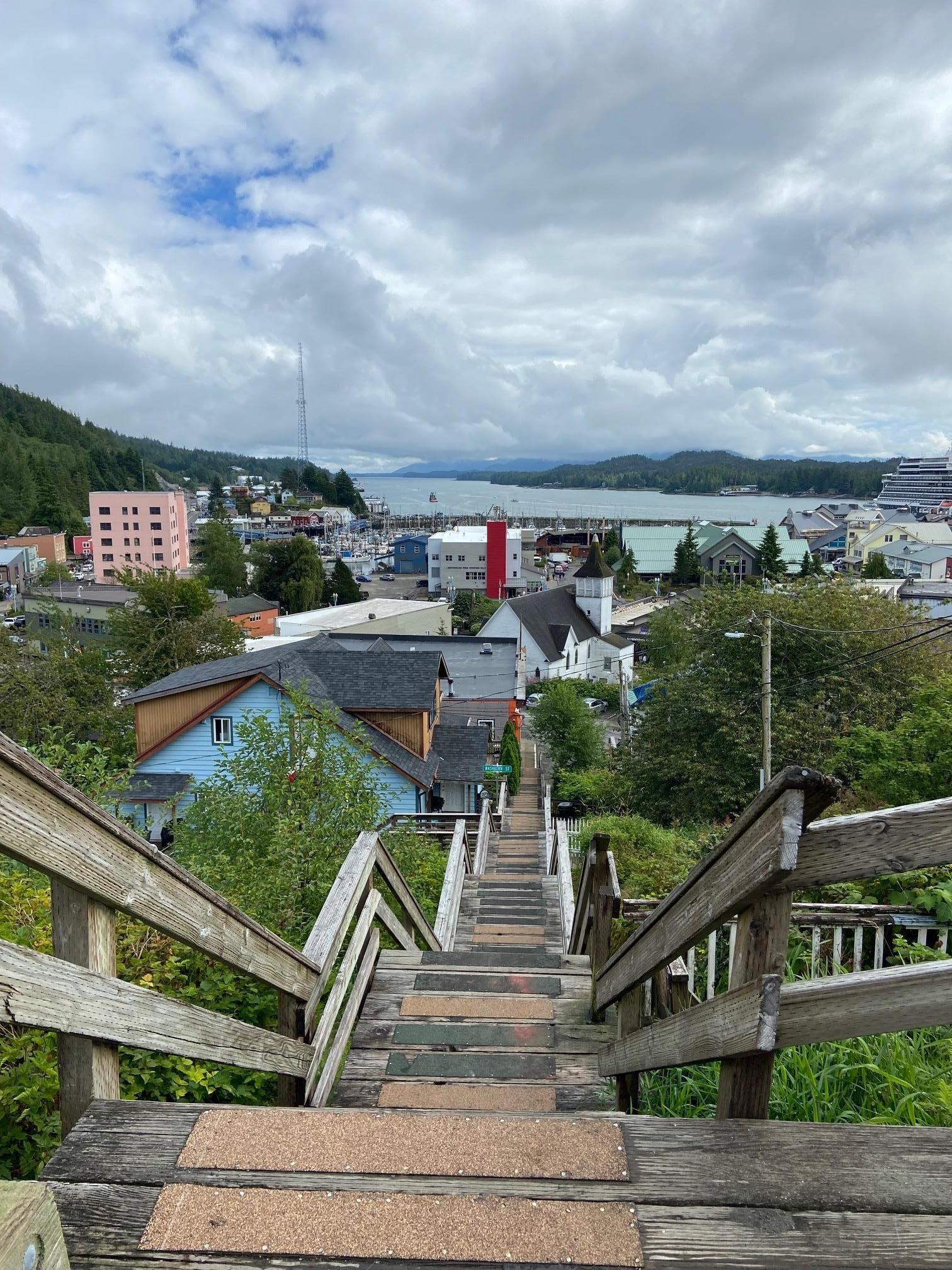 Downtown Ketchikan View from Edmund Street stairs