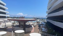View from our room. All rooms have balconies that face the pool or the marina.
