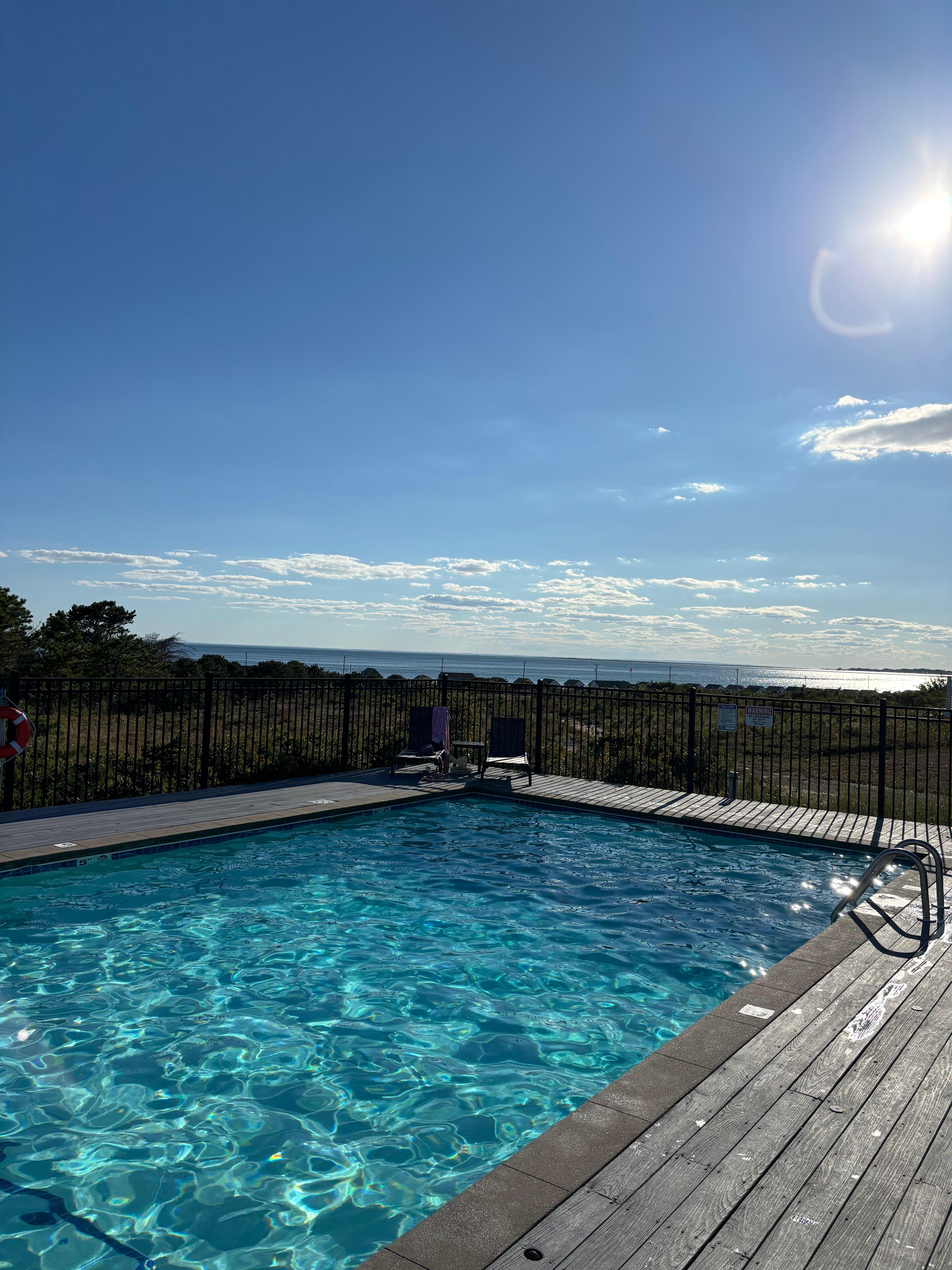The pool view of the bay.