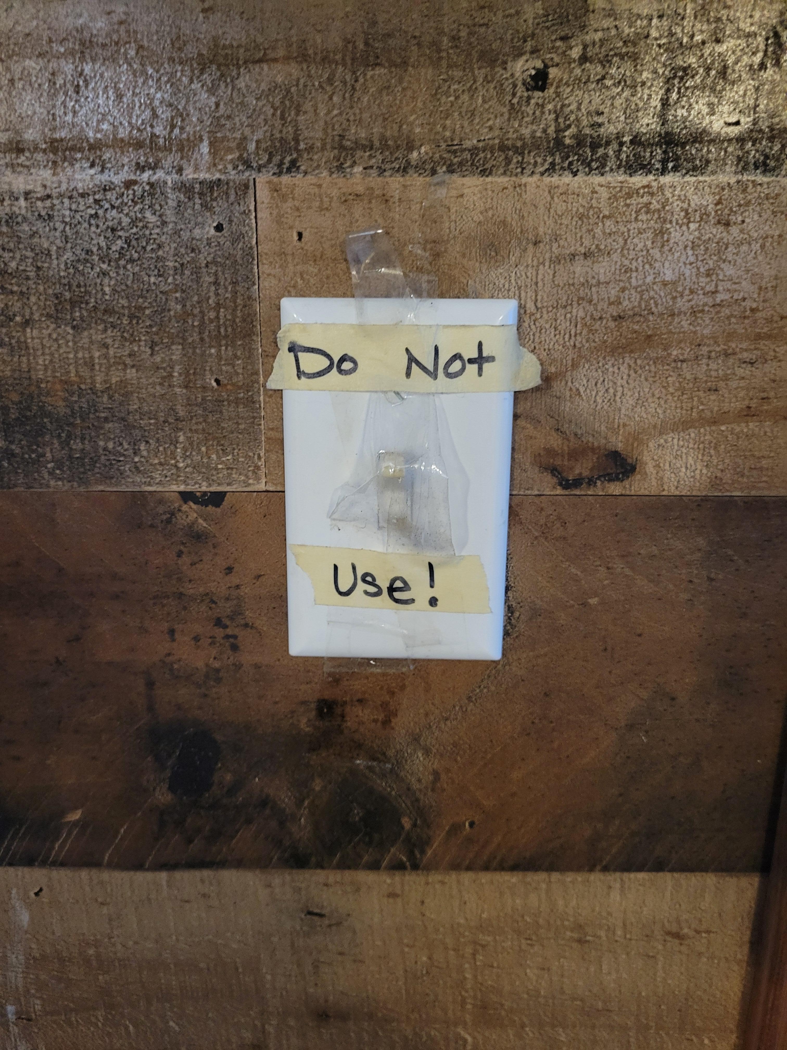 Light switch in the front room