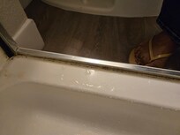 Inside shower stall