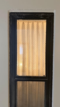 You can easily see the shadows through the curtain and if you’re upclose can also tell what it is.