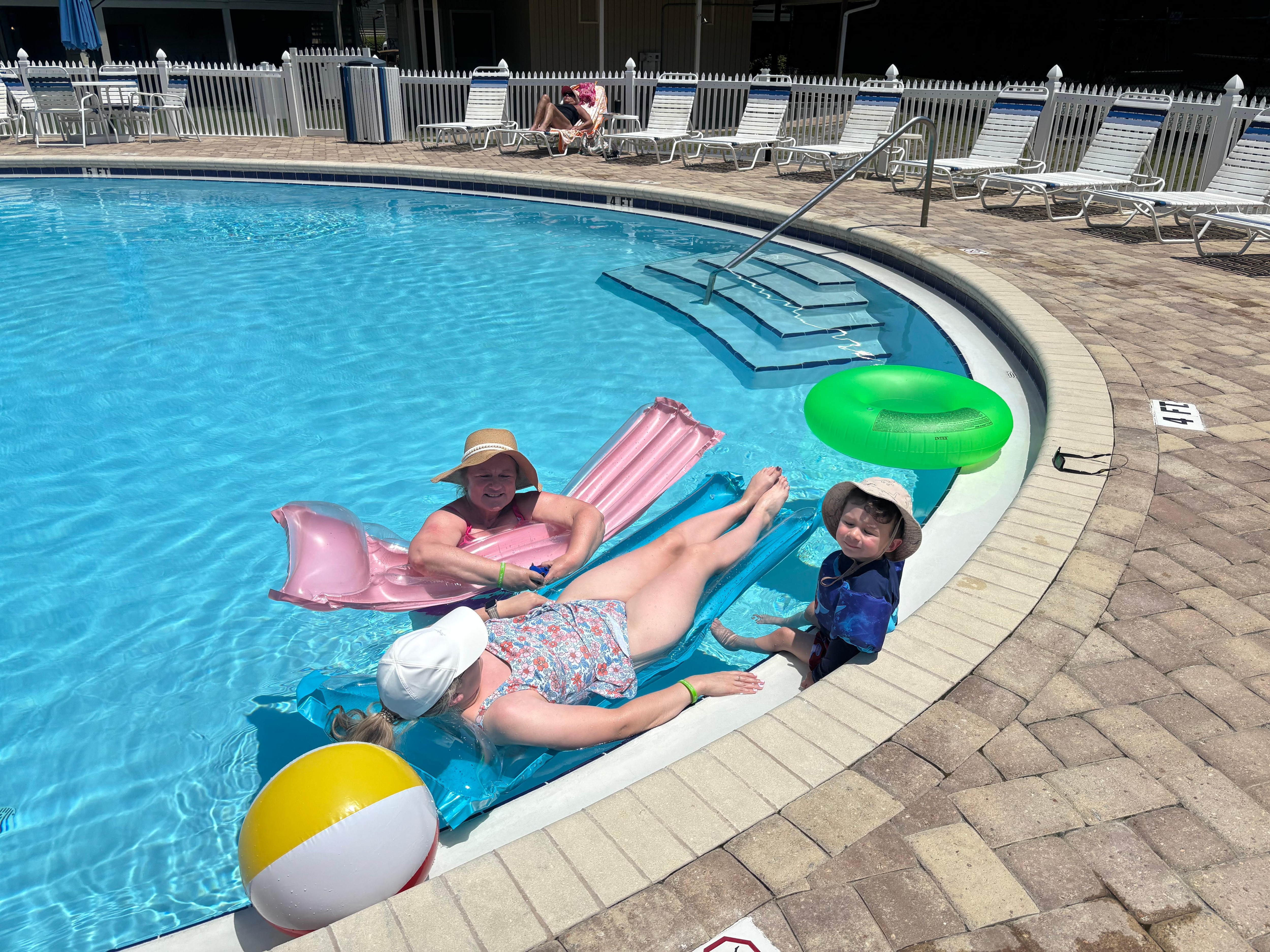 Heaving fun at the pool