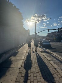 Heading downtown