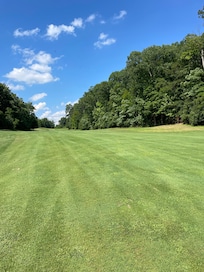 On the golf course.