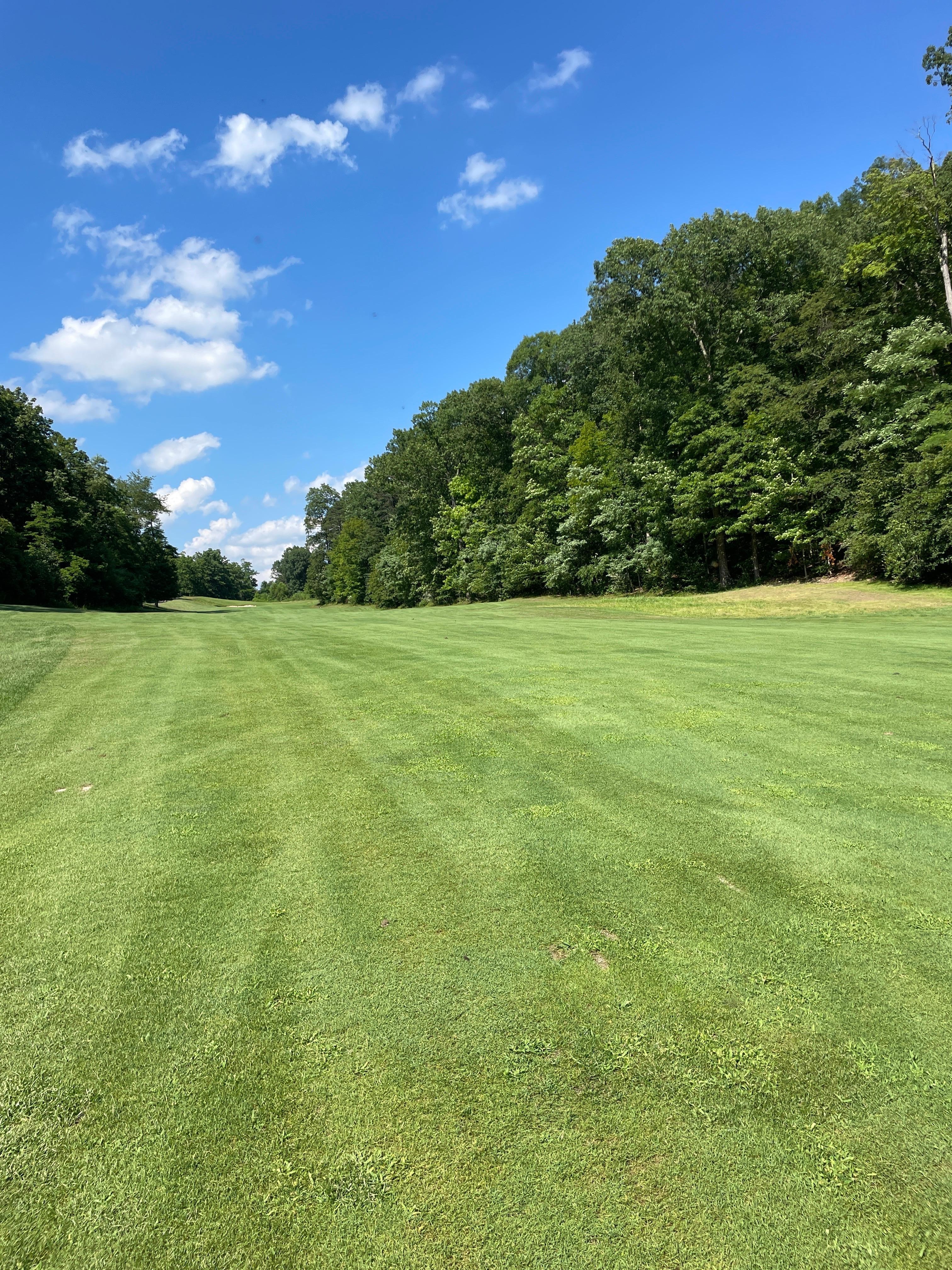 On the golf course.