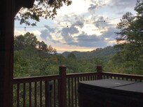 The view from the deck and can be seen from the sky loft as well.