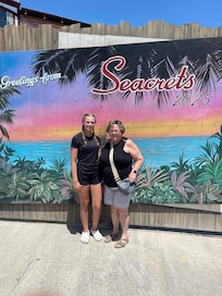Grammy and granddaughter visiting seacrets for lunch!
